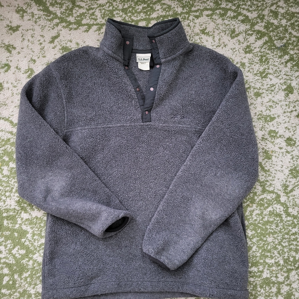 L.L. Bean Men's Charcoal Zip-Up Sweater